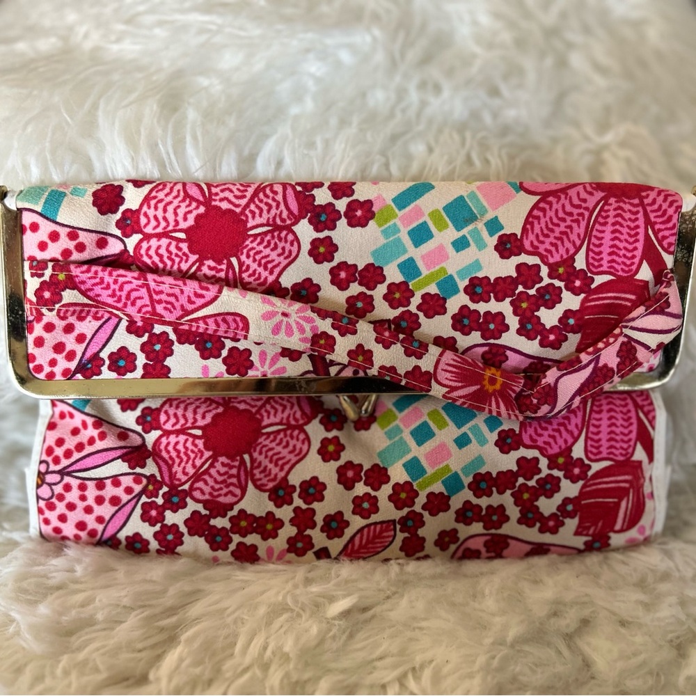 Bonny Floral Pink Clutch Bag